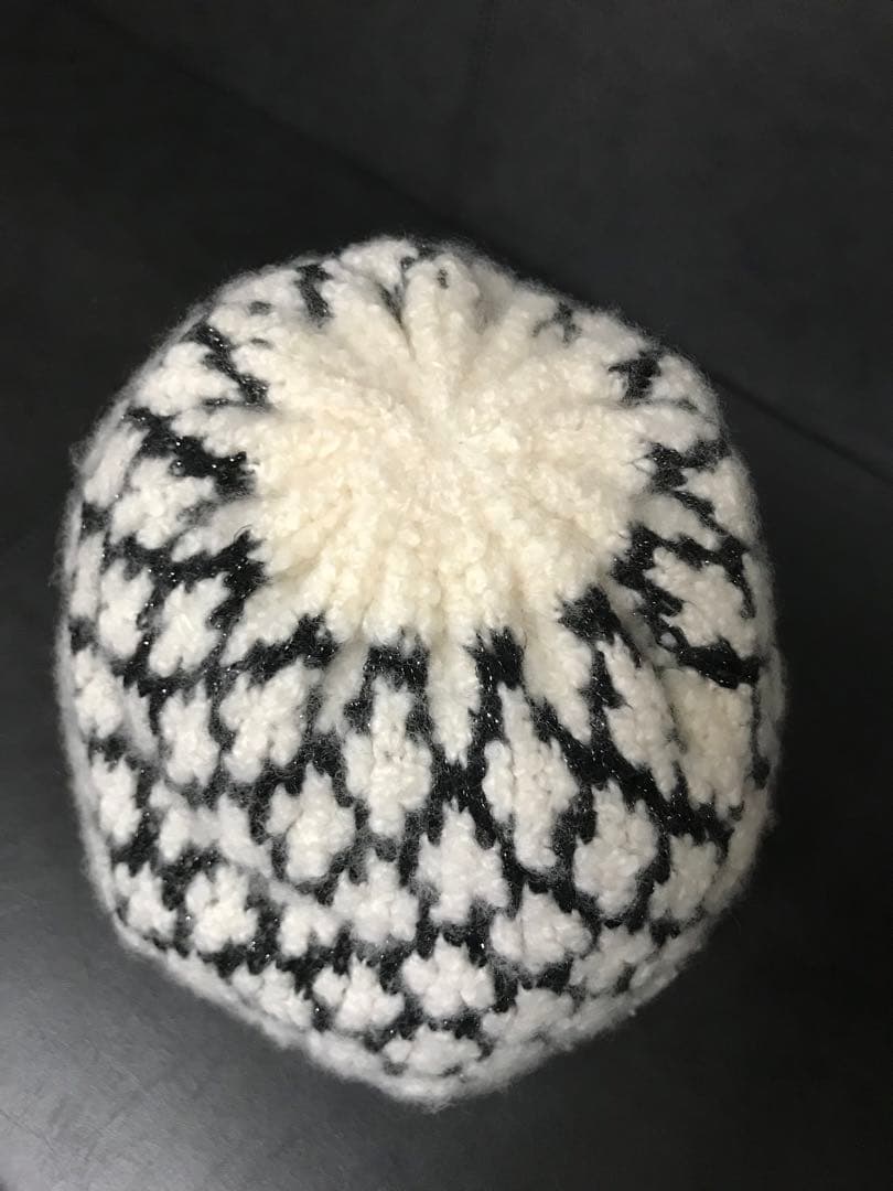 美品　シャネル　CHANEL カシミヤ　ニット帽　ココ