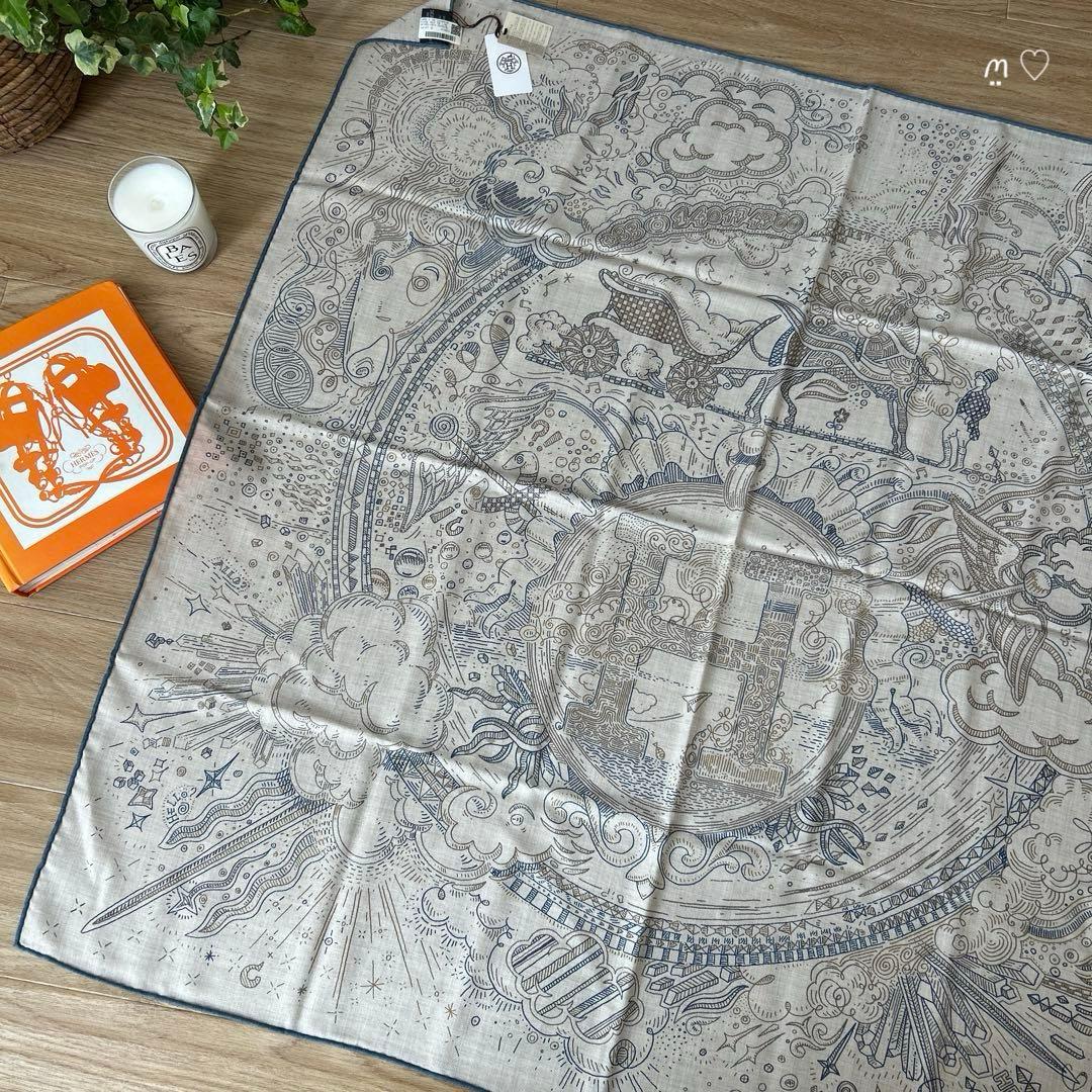 HERMESエルメス　カレH100　プリーズホールドザライン　カシシル　スカーフ