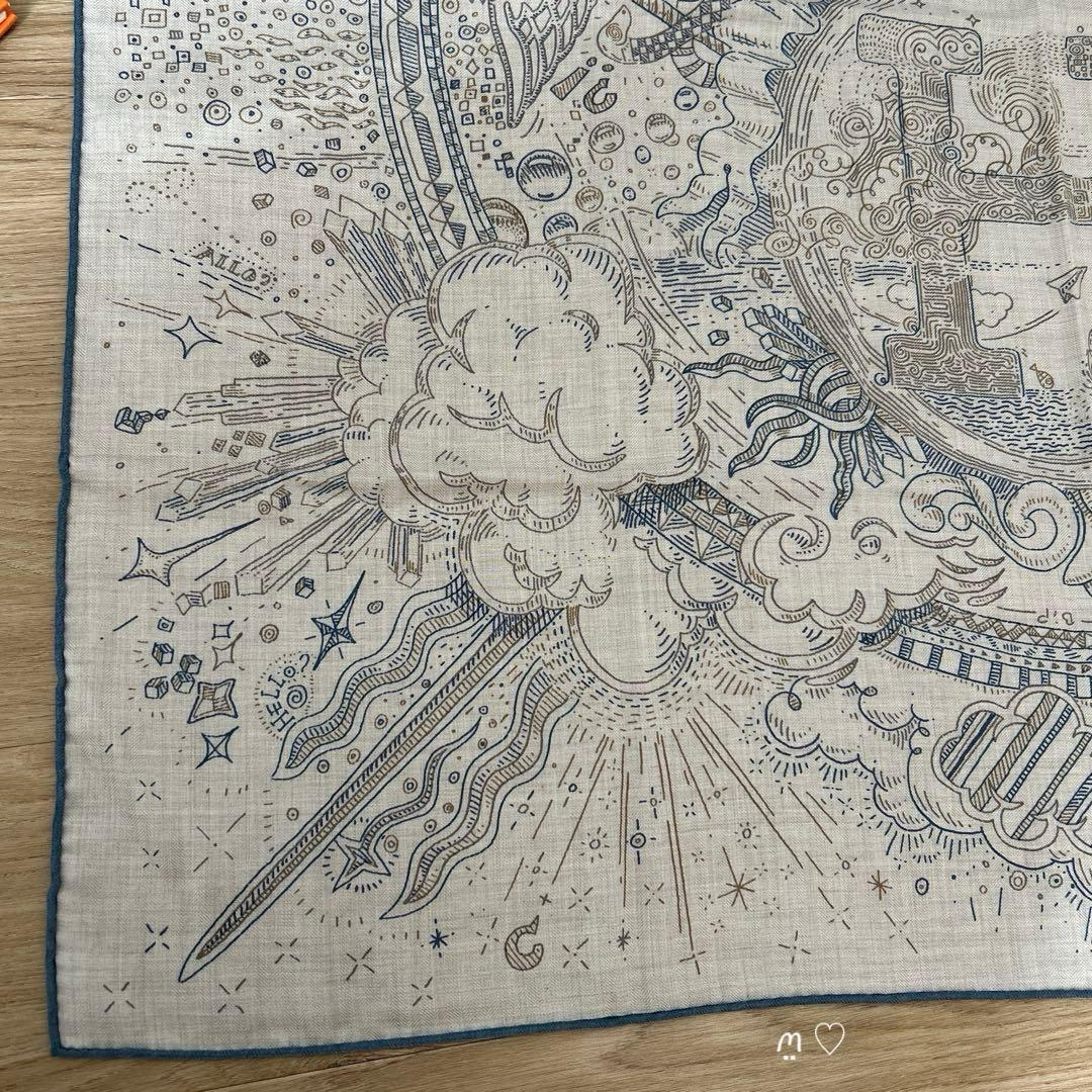 HERMESエルメス　カレH100　プリーズホールドザライン　カシシル　スカーフ