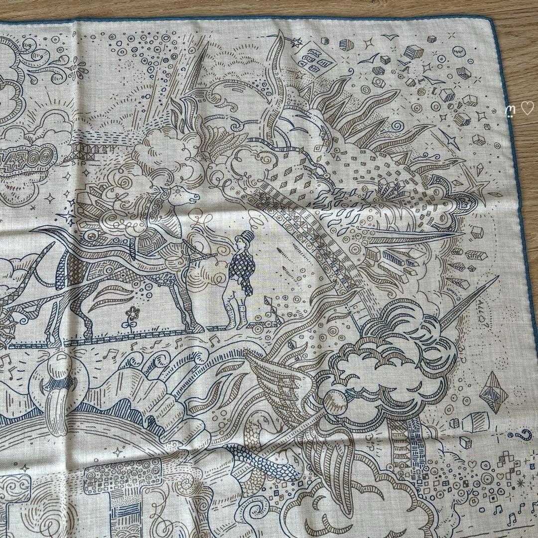 HERMESエルメス　カレH100　プリーズホールドザライン　カシシル　スカーフ