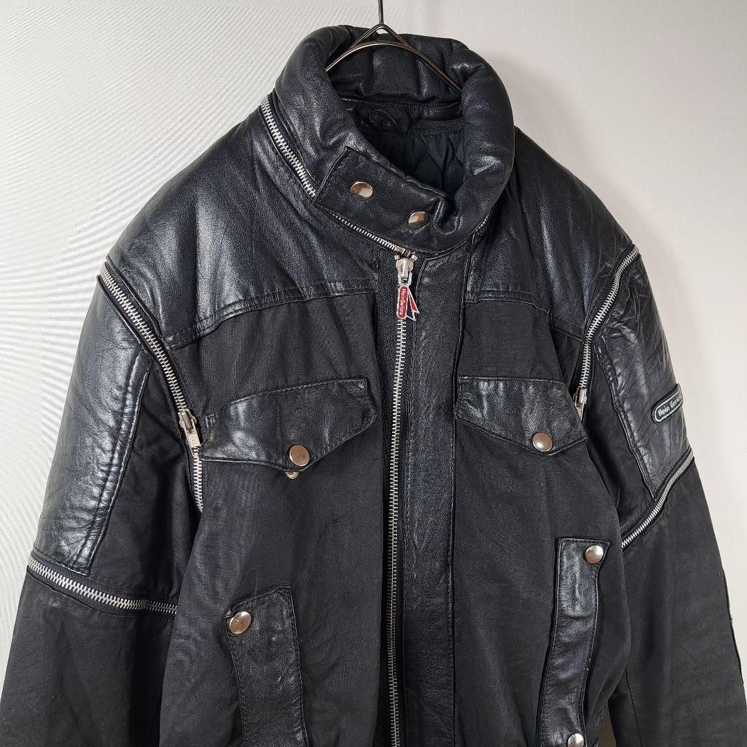Hein Gericke ヴィンテージ レザーライダースジャケット 切替デザイン
