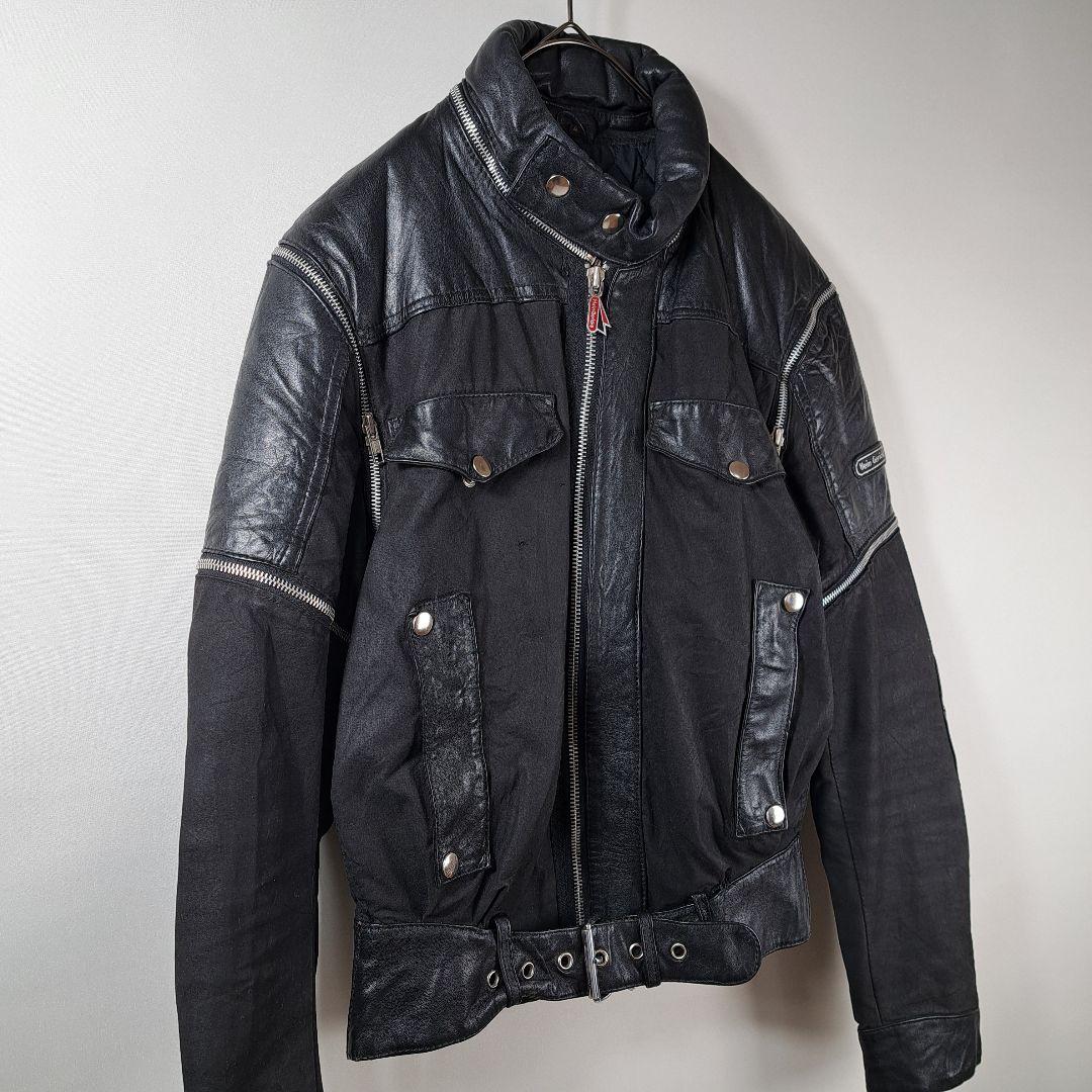 Hein Gericke ヴィンテージ レザーライダースジャケット 切替デザイン