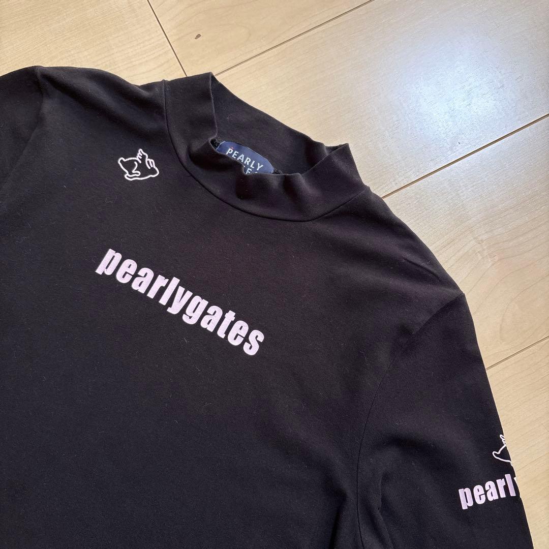 PEARLY GATES ロゴプリントスカート 黒✖️白　0 オマケ付き