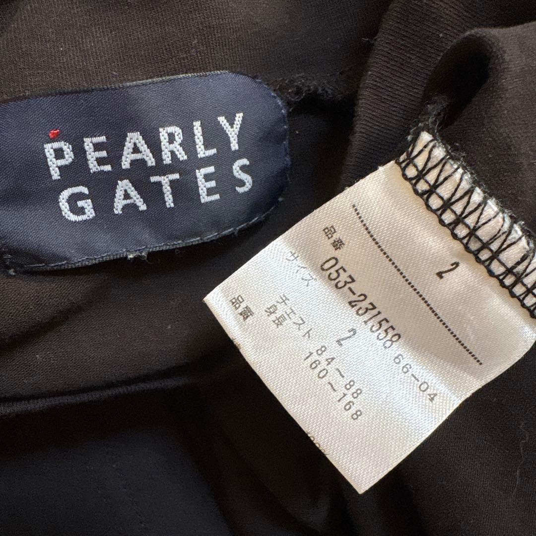 PEARLY GATES ロゴプリントスカート 黒✖️白　0 オマケ付き
