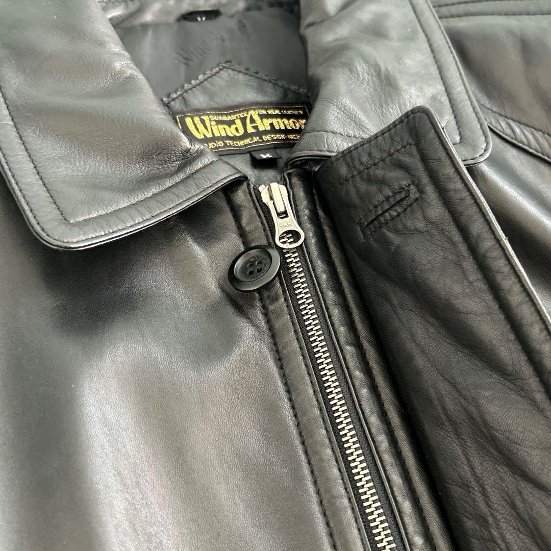 美品　WIND ARMOR 本革　レザージャケット　羊革　ブラック　Mサイズ