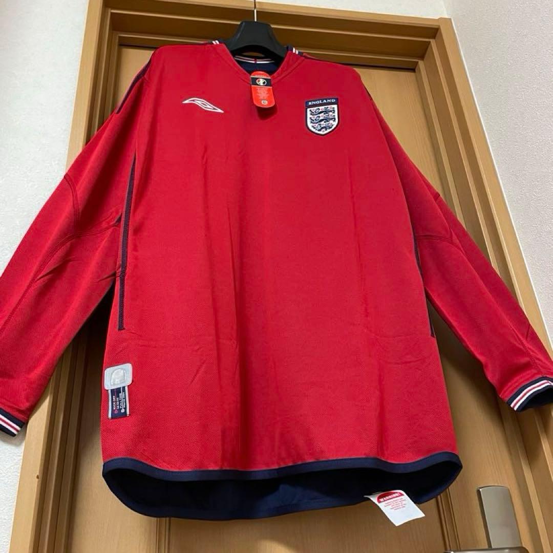 未使用 イングランド代表 アンブロ リバーシブル 長袖 ゲームシャツ ビンテージ
