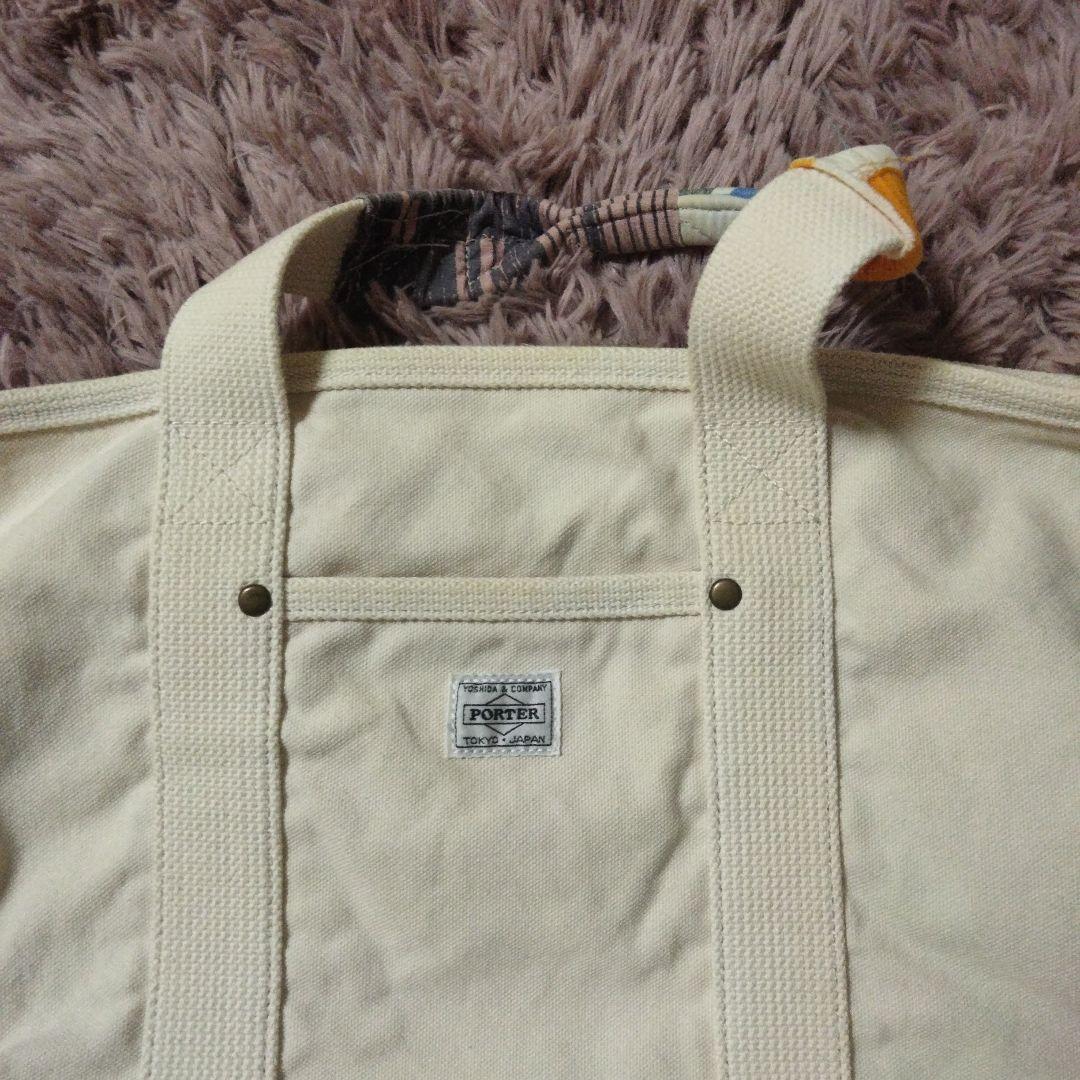 美品　porter fennica コラボ　トートバッグ　アイボリー