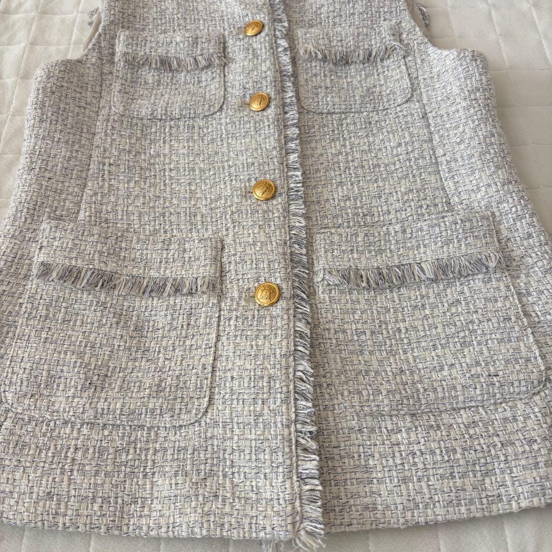 美品！Arpege story(アルページュストーリー)ツイードジレ