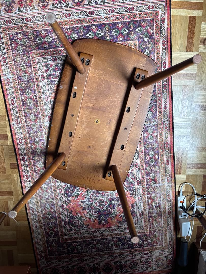 木製ローテーブル ブラウン 長方形