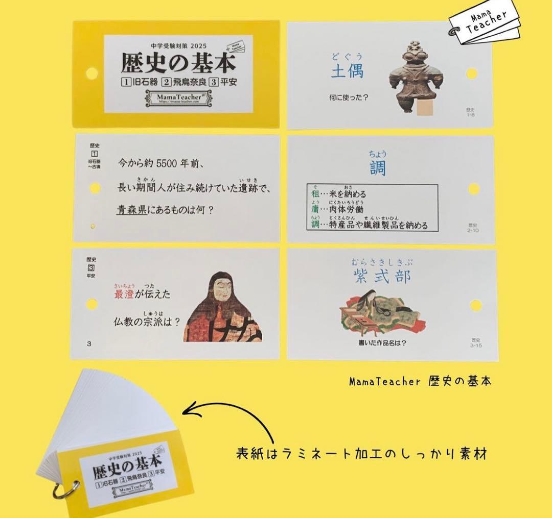 ママティーチャー　中学受験　歴史の基本 1〜15セット