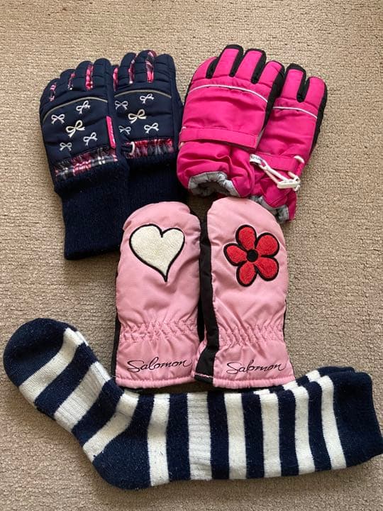 HEAD★女児スキーウェア120cm耳あて 帽子 マイメロ手袋など10点Set