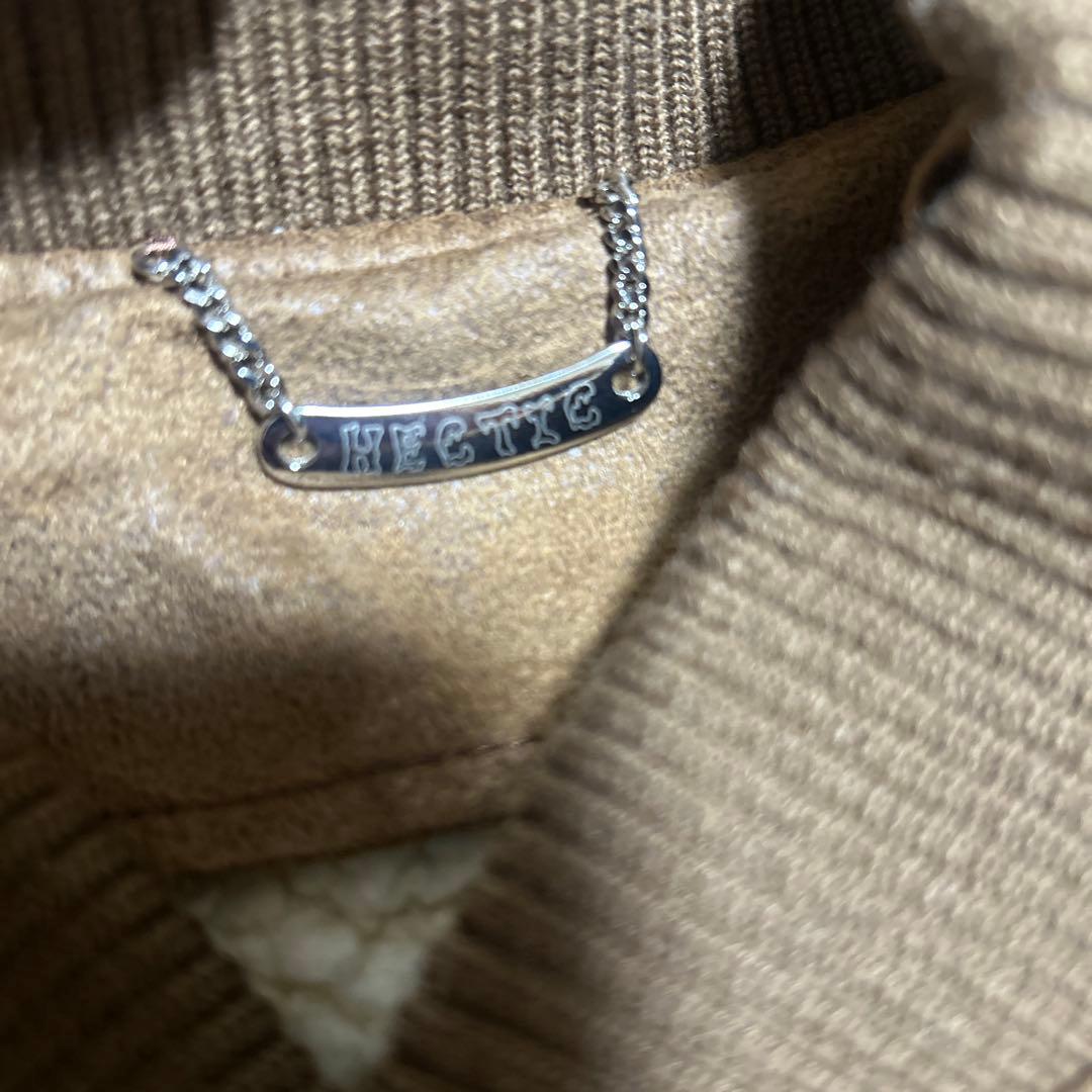 Hectic ブラウン レザーボンバージャケット