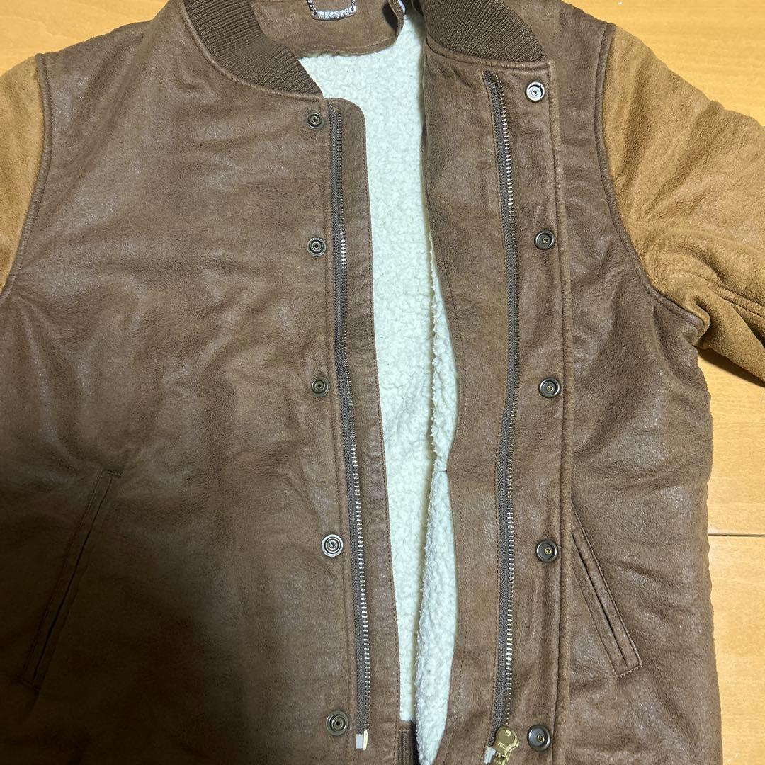 Hectic ブラウン レザーボンバージャケット