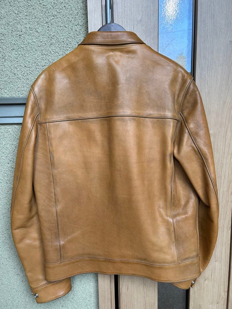 アディクトクローズ　グラナダジャケット　マスタード　キップレザー　Gジャンタイプ