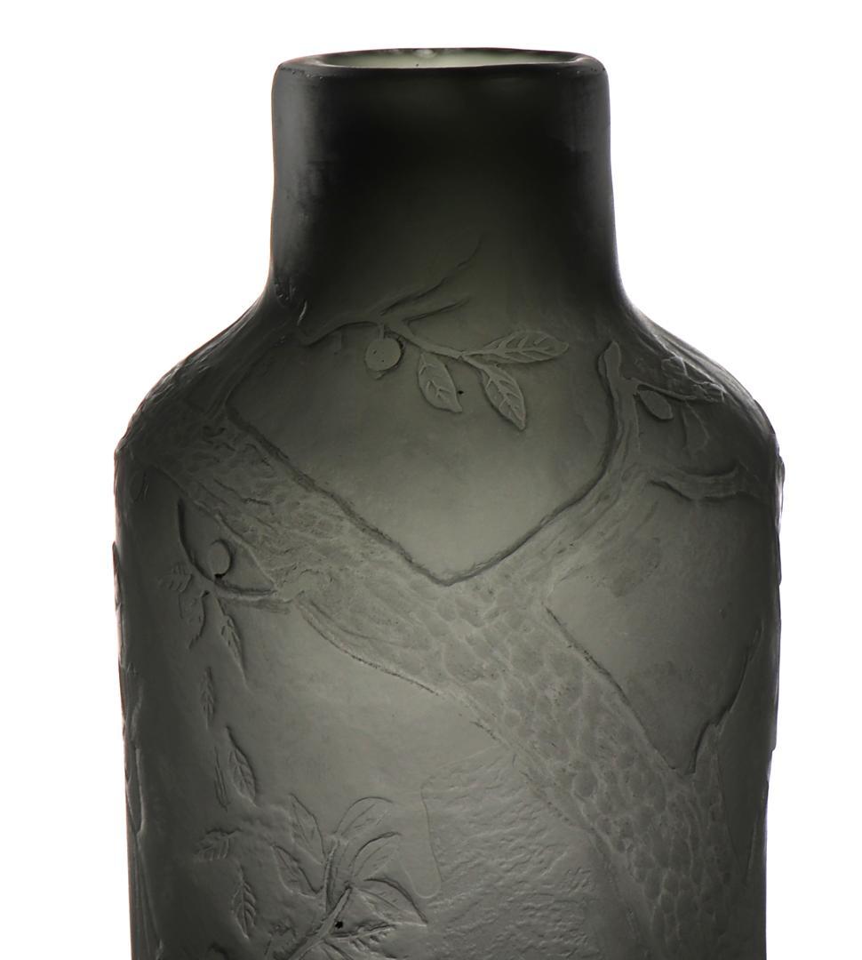 エミール・ガレ 1900年頃 珍品 稀少 女神図 大型 花瓶 エッチング装飾