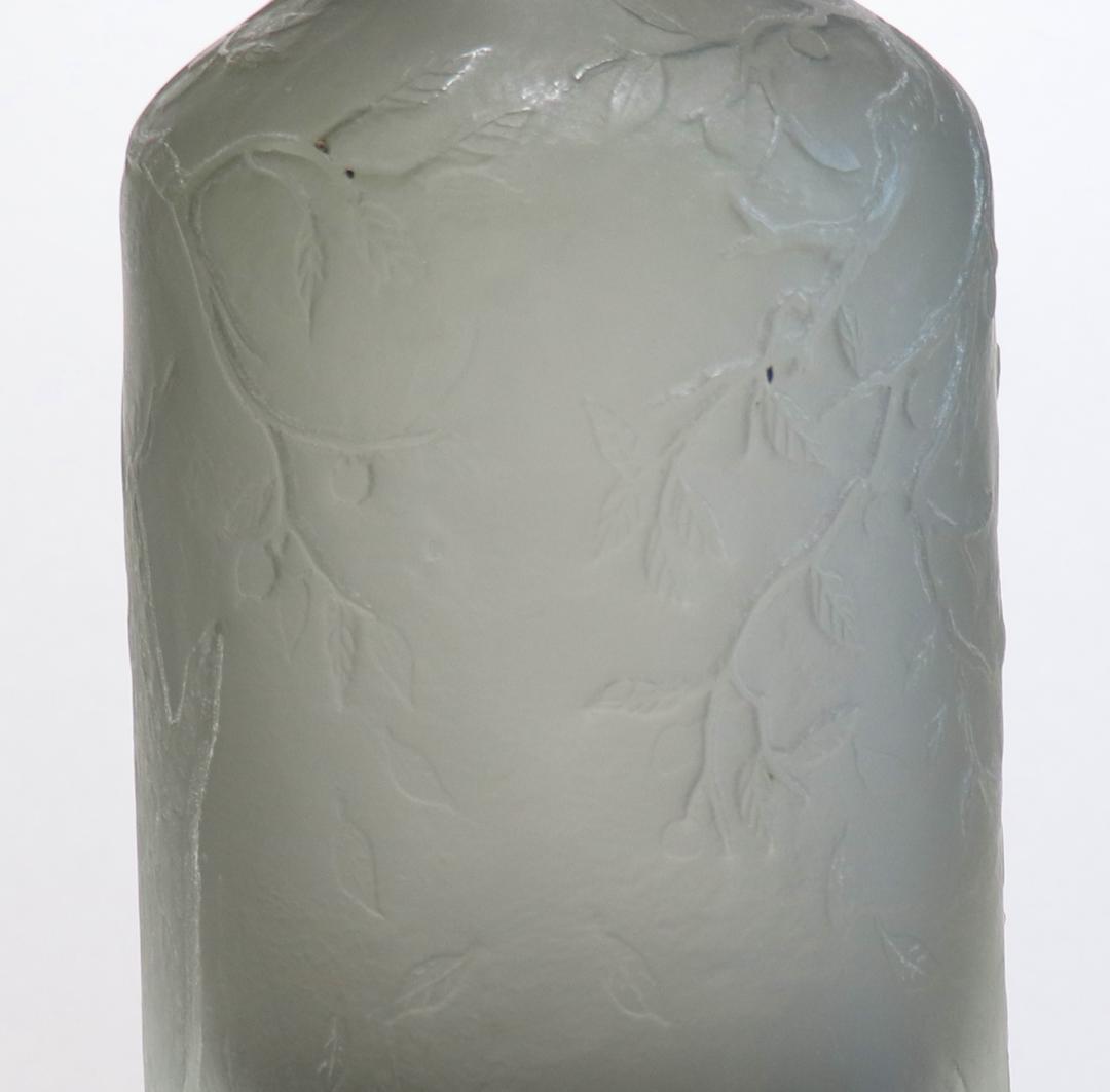 エミール・ガレ 1900年頃 珍品 稀少 女神図 大型 花瓶 エッチング装飾