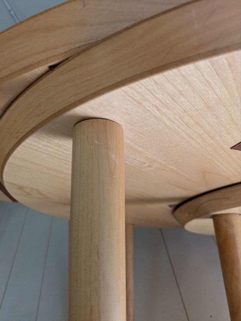 wtayer 高野木工 円形リビングテーブル 9バルーン伸張式 3枚