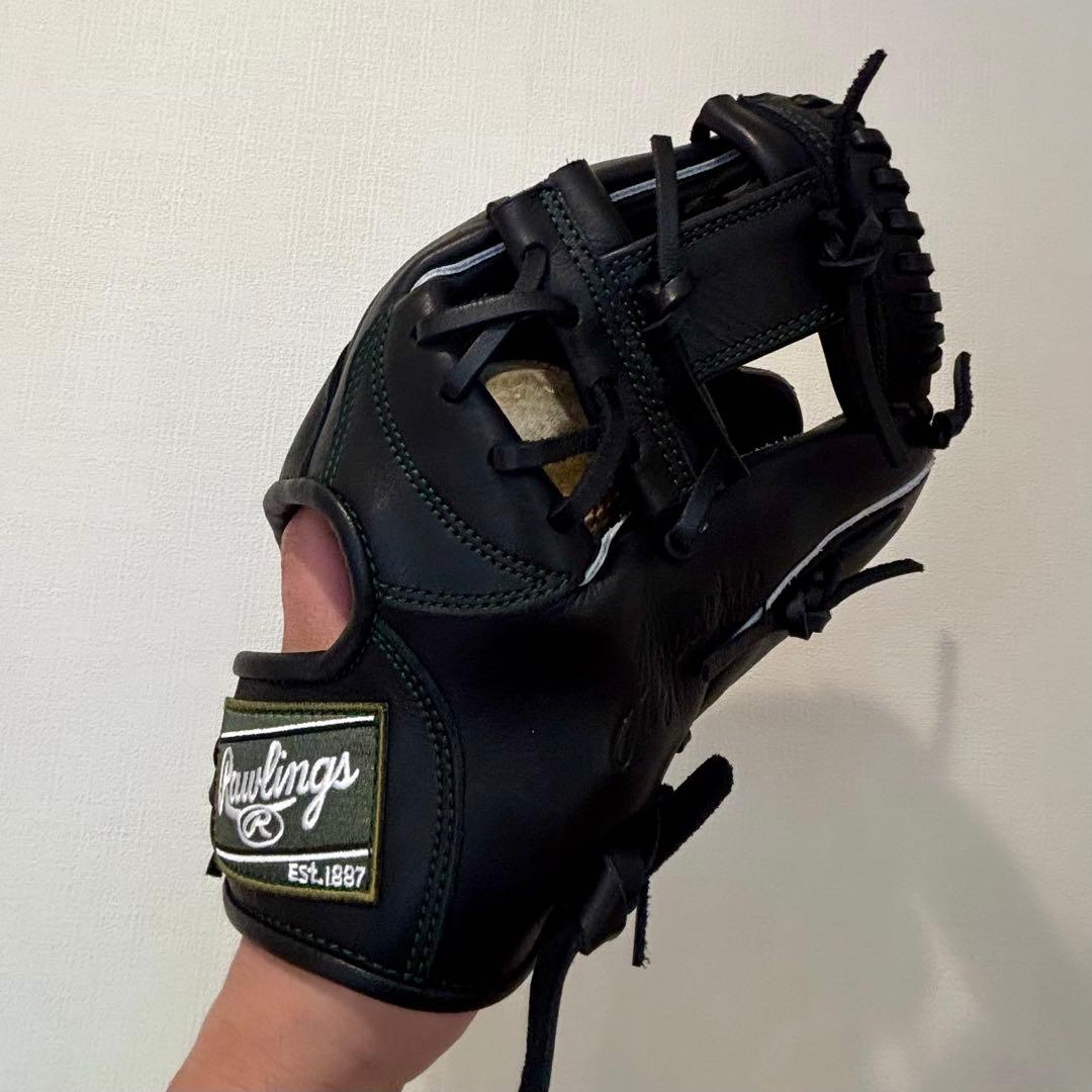 ローリングス コユニ Rawlings 型抜群 軟式グローブ 黒 超美品