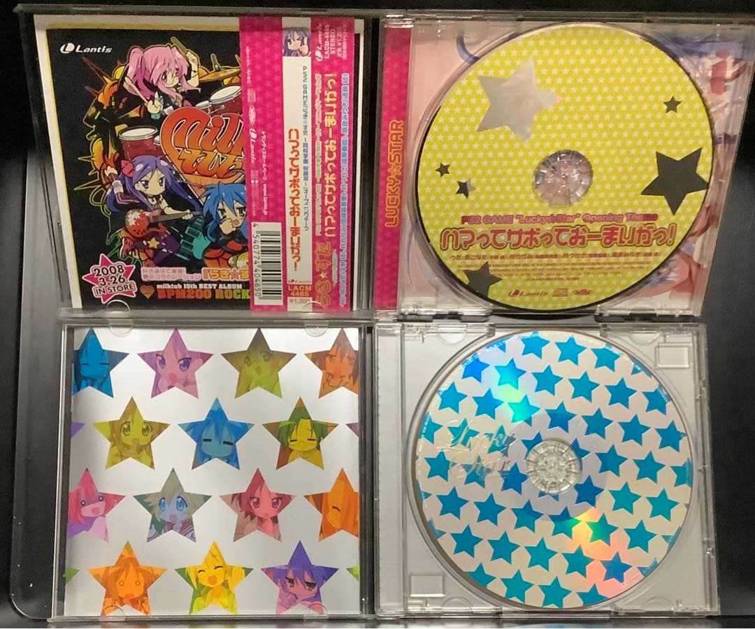 らき☆すた漫画8巻＆ガイドブック2冊＆CD11枚＆当時物チラシセット