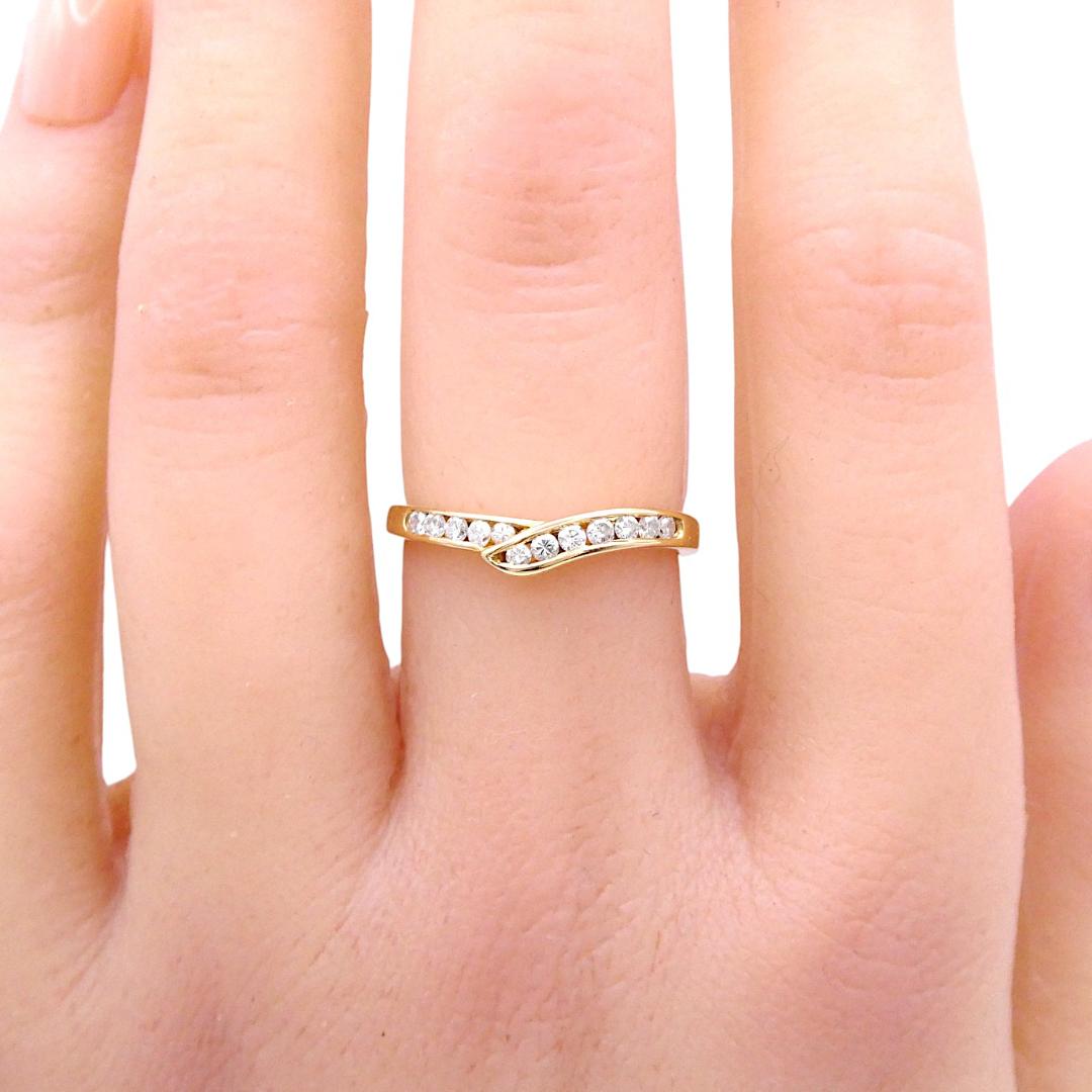 リング K18 ダイヤモンド0.19ct 12.5号