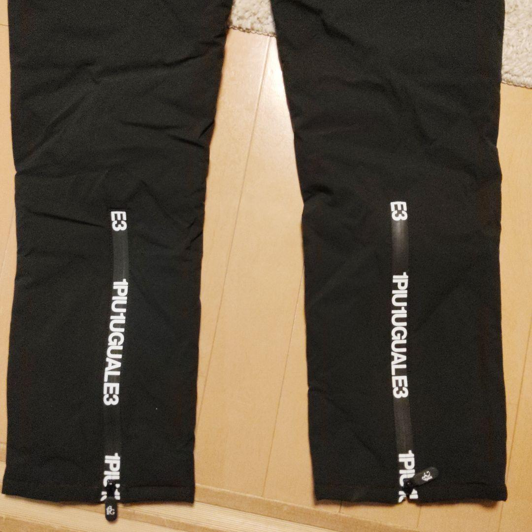 1PIU1UGUALE3 　GOLF 冬用ゴルフブラックパンツ　中綿ダウンパンツ