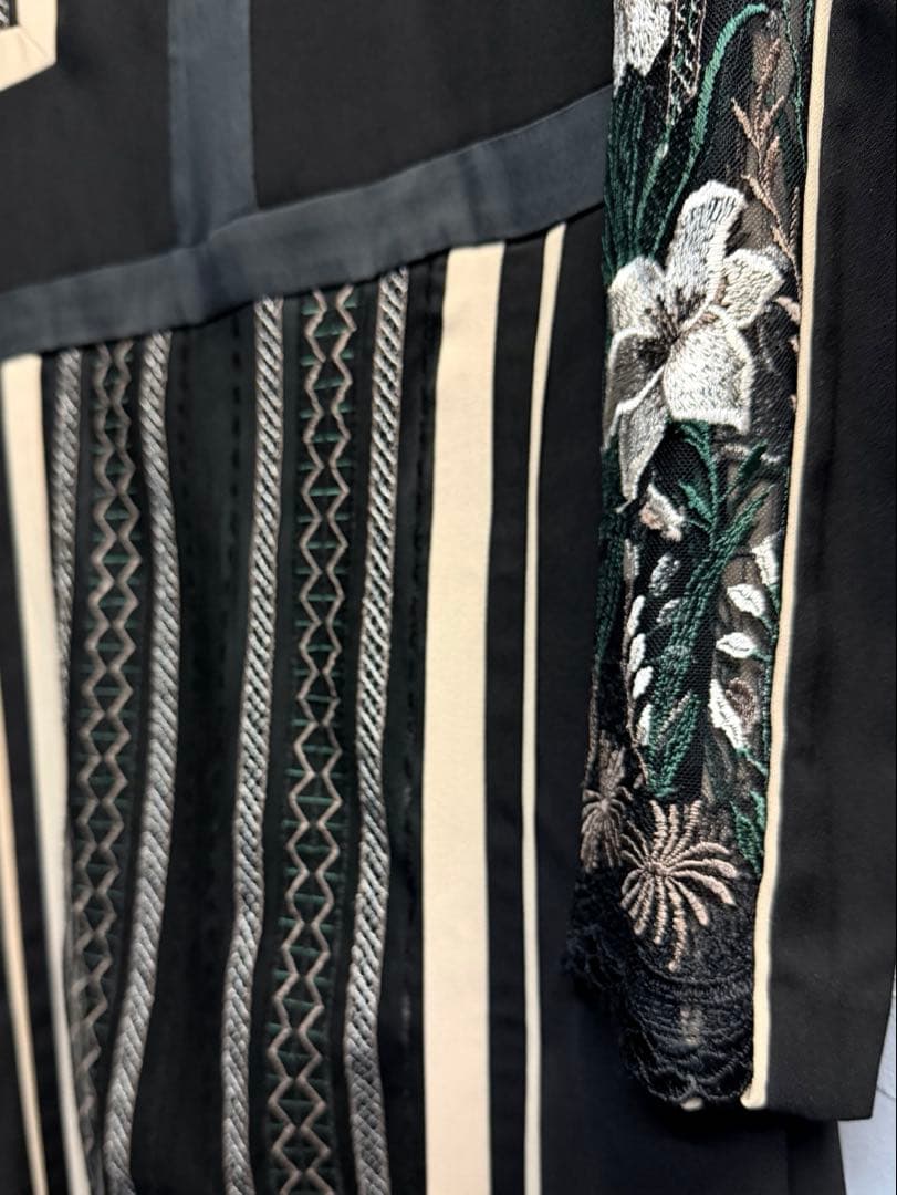 MURRAL framed flower dress black サイズ1