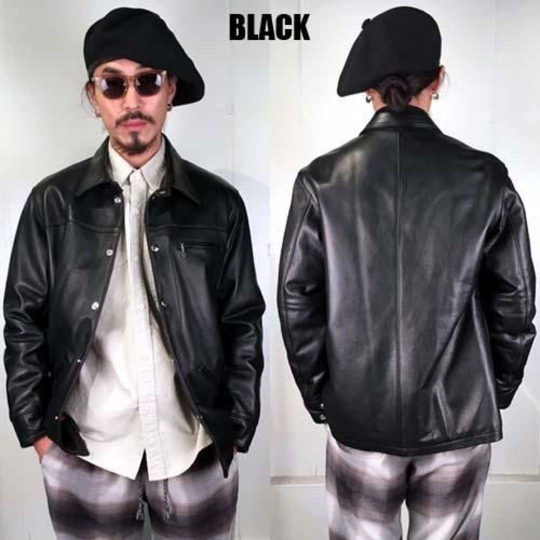 [サイズM]RADIALL ラディアル　レザーカーコート 牛革 レザージャケット