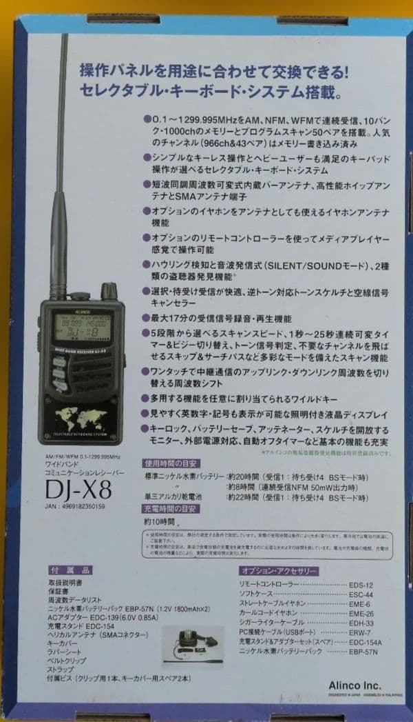 AIR BANDSPECIAL　ALINCO DJ-X8 広帯域受信機