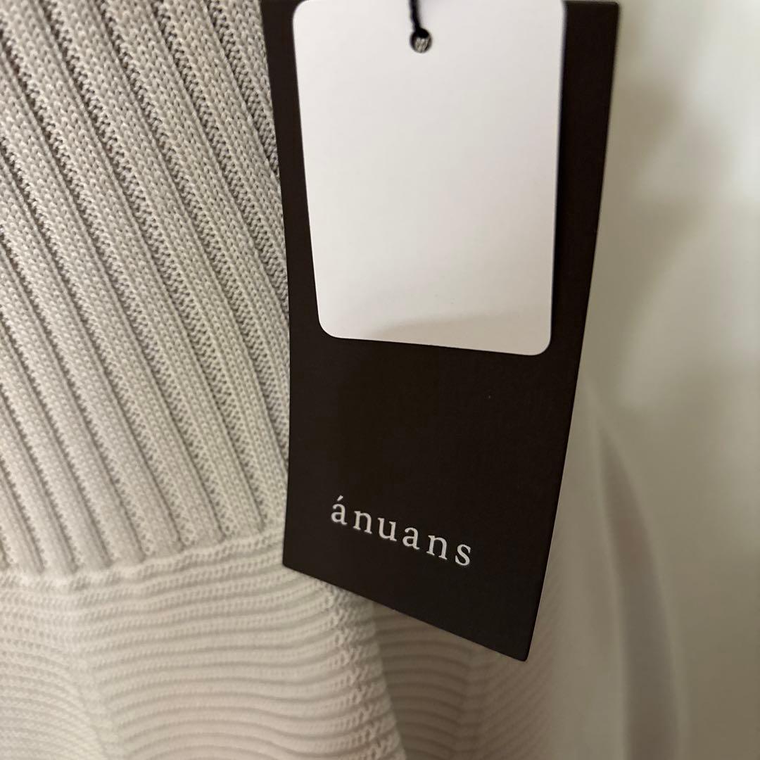 新品タグ付きanuans ノースリーブホールガーメントニットワンピース