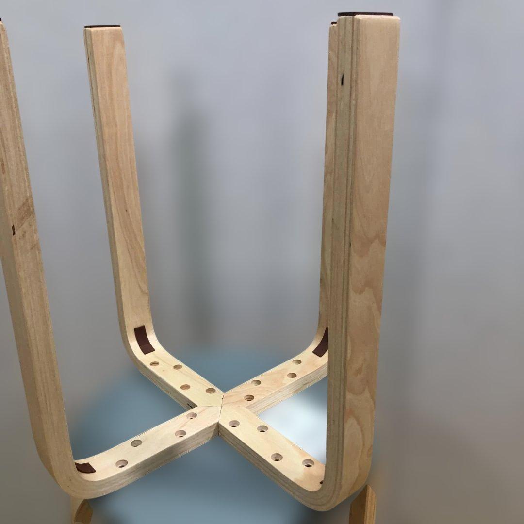 美品 タンスのゲン スタッキングチェア 2脚セットスツール 112933-5