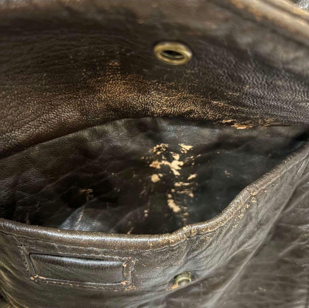 【AVIREX】 A-2 フライトジャケット　ラムレザー　刺繍　短丈　90s M