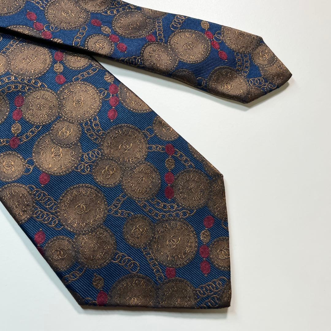 希少✨美品✨ CHANEL シャネル　ネクタイ　ココマーク　ヴィンテージ　