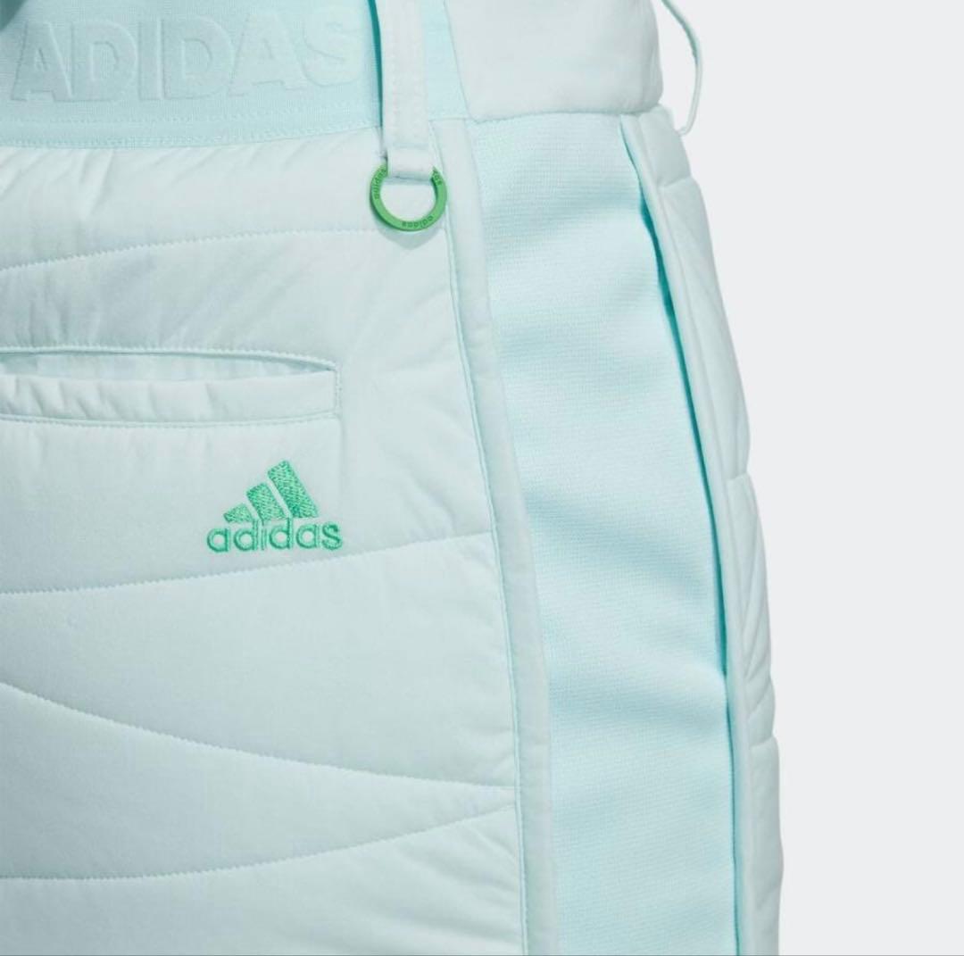 【未使用】アディダスゴルフ　セットアップ　中綿　アクア