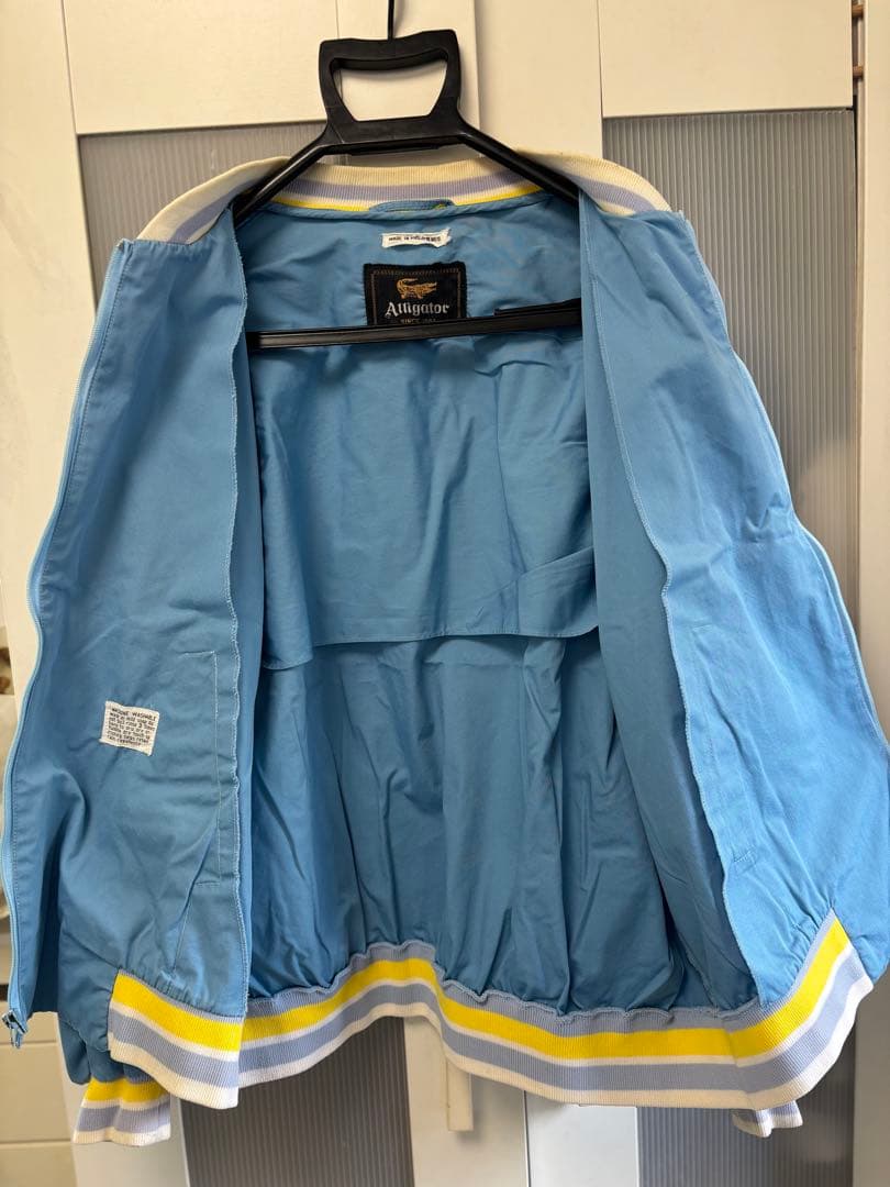 水色 1908 Lacoste zip up sports jacket