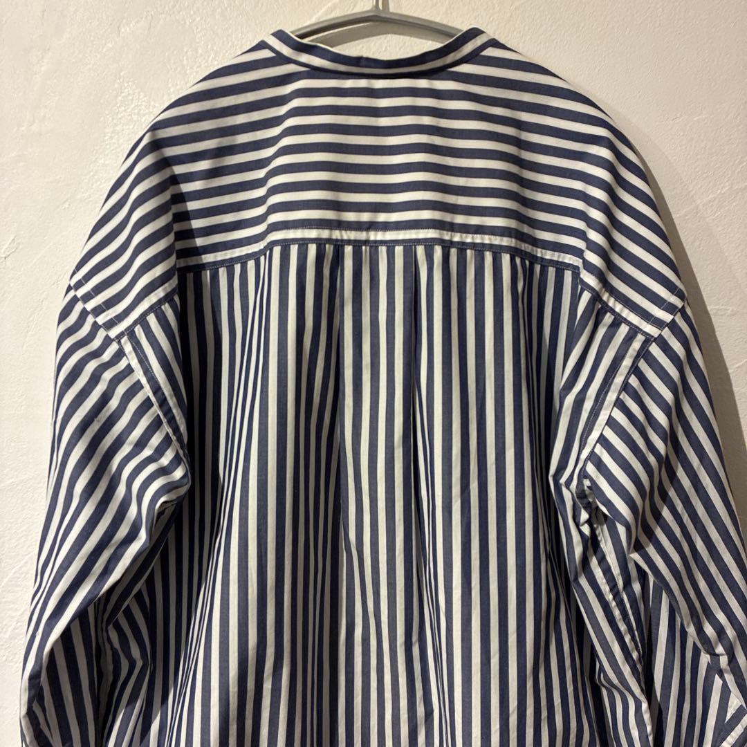 未使用品SHIPS any 洗濯機可能REPREVE バンド カラー シャツ