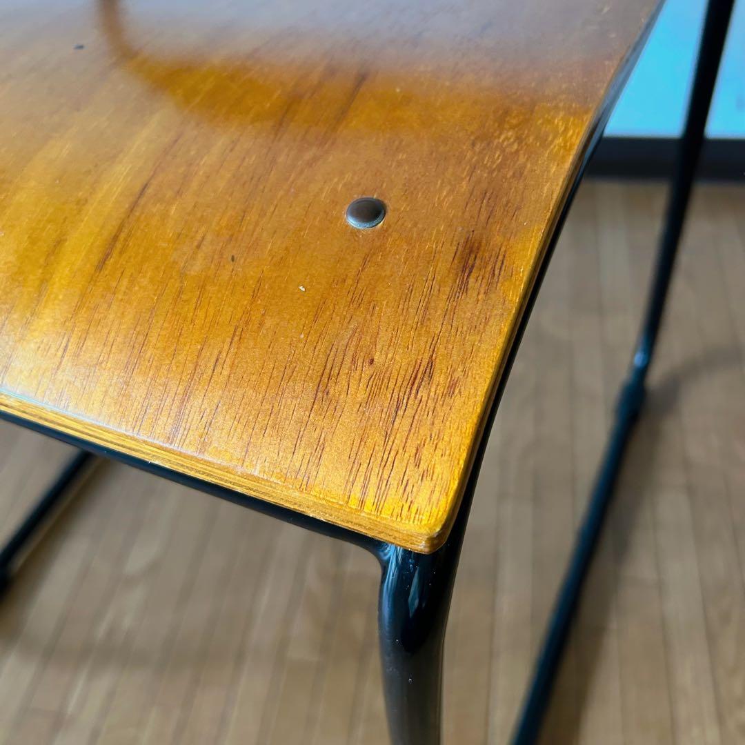 クラッシュゲート ブルーノ スタッキングチェア ブラック