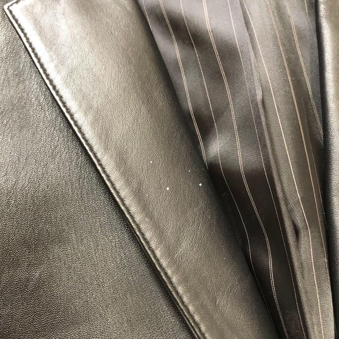 MICHIKO LONDON（L）ラムレザー ジャケット 羊革 シングル 無地