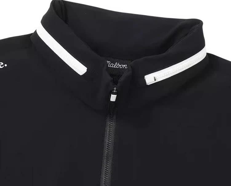 Malbon 韓国ゴルフウェア メンズ ハーフジップTシャツ＋ショートパンツ