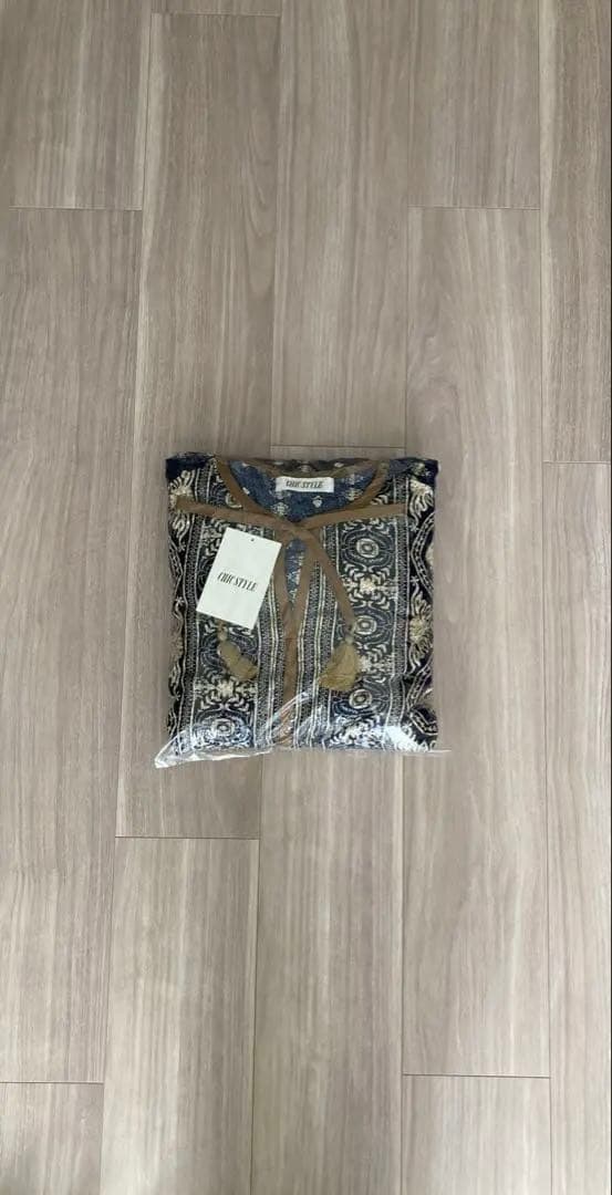 【最終価格】エスニックパネルプリントマキシワンピース Mサイズ 定価9,890円