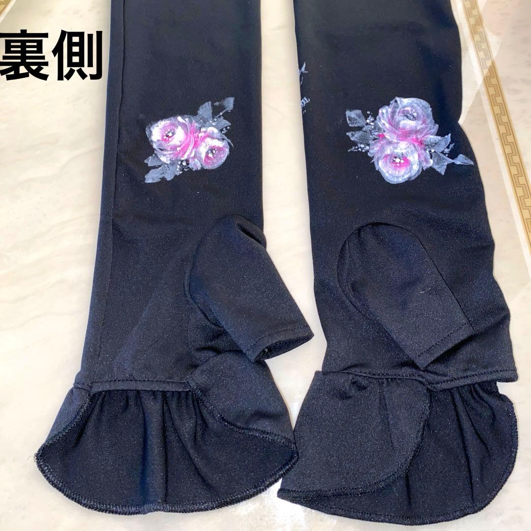 傘　アームカバー　薔薇　手描き　トールペイント