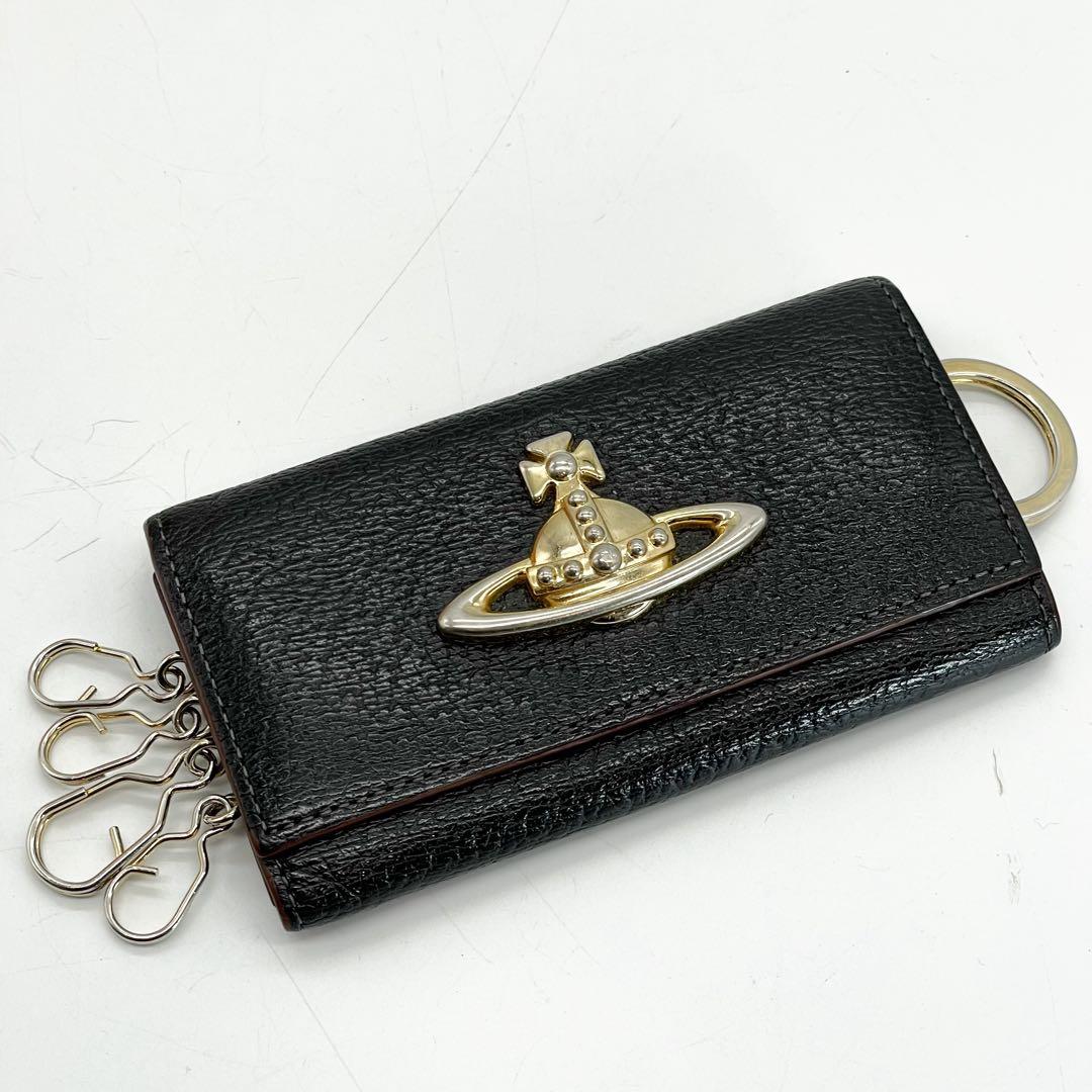 ヴィヴィアンウエストウッド　キーケース 4連 ブラック コンパクト