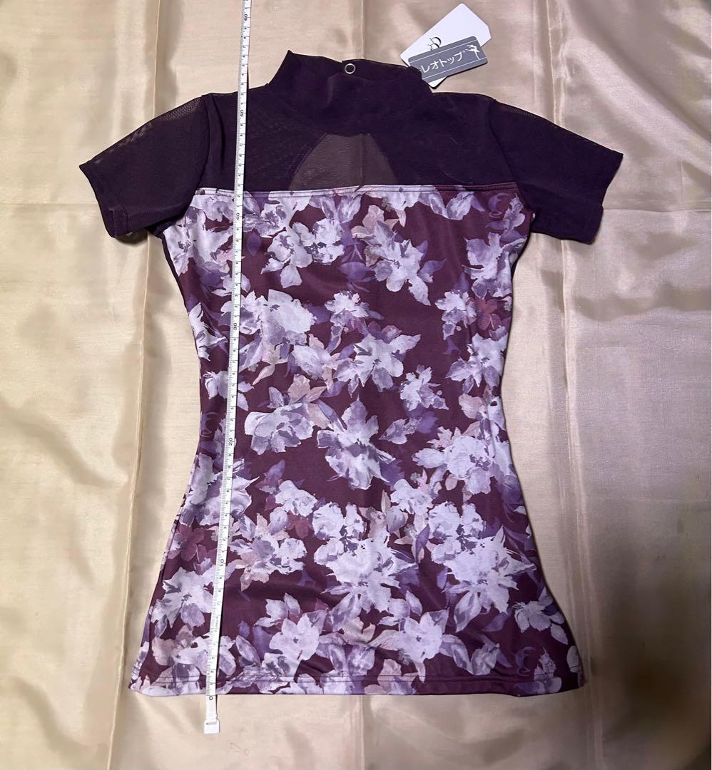 ドゥッシュドゥッスウ バレエ　レオトップ　大人用Ｍサイズ（花柄　プラム）