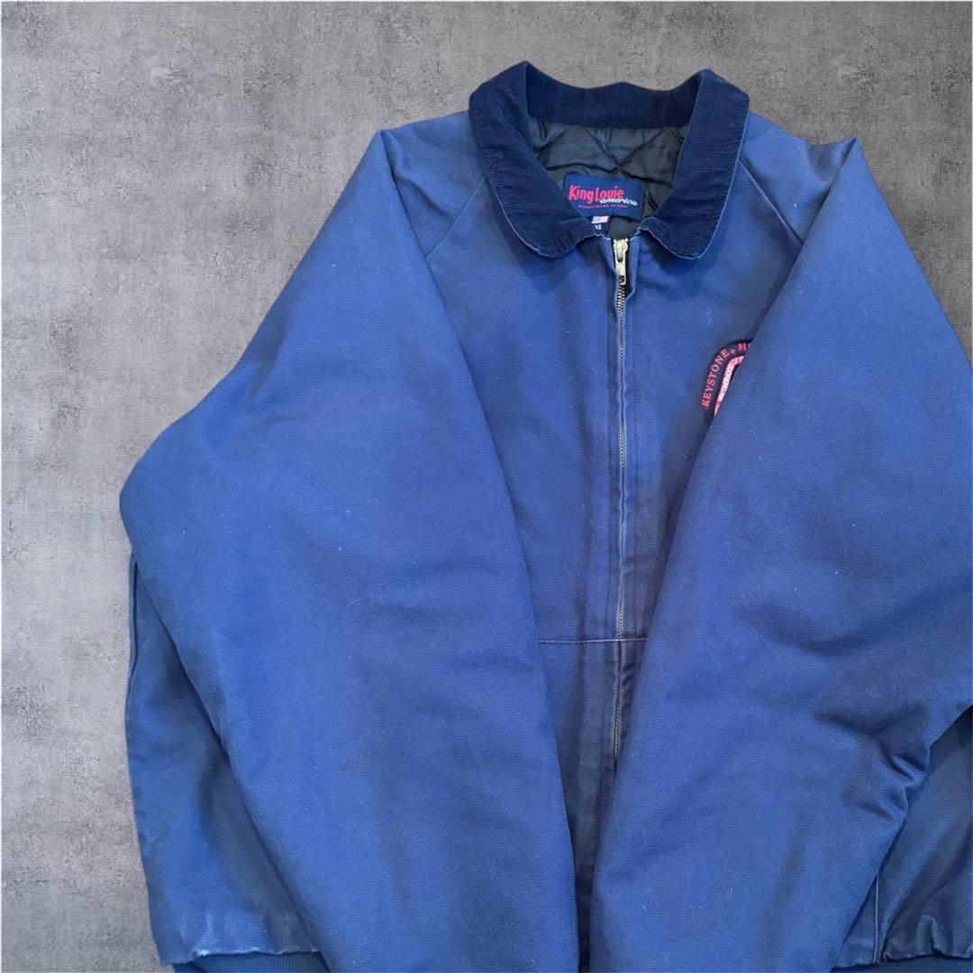 【90s vintage】USA製ダックジャケット　ワーク　デトロイト　ネイビー