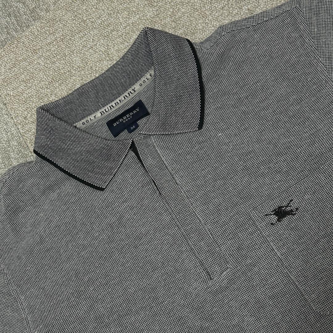 【BURBERRY GOLF 】グレー 長袖ポロシャツ M