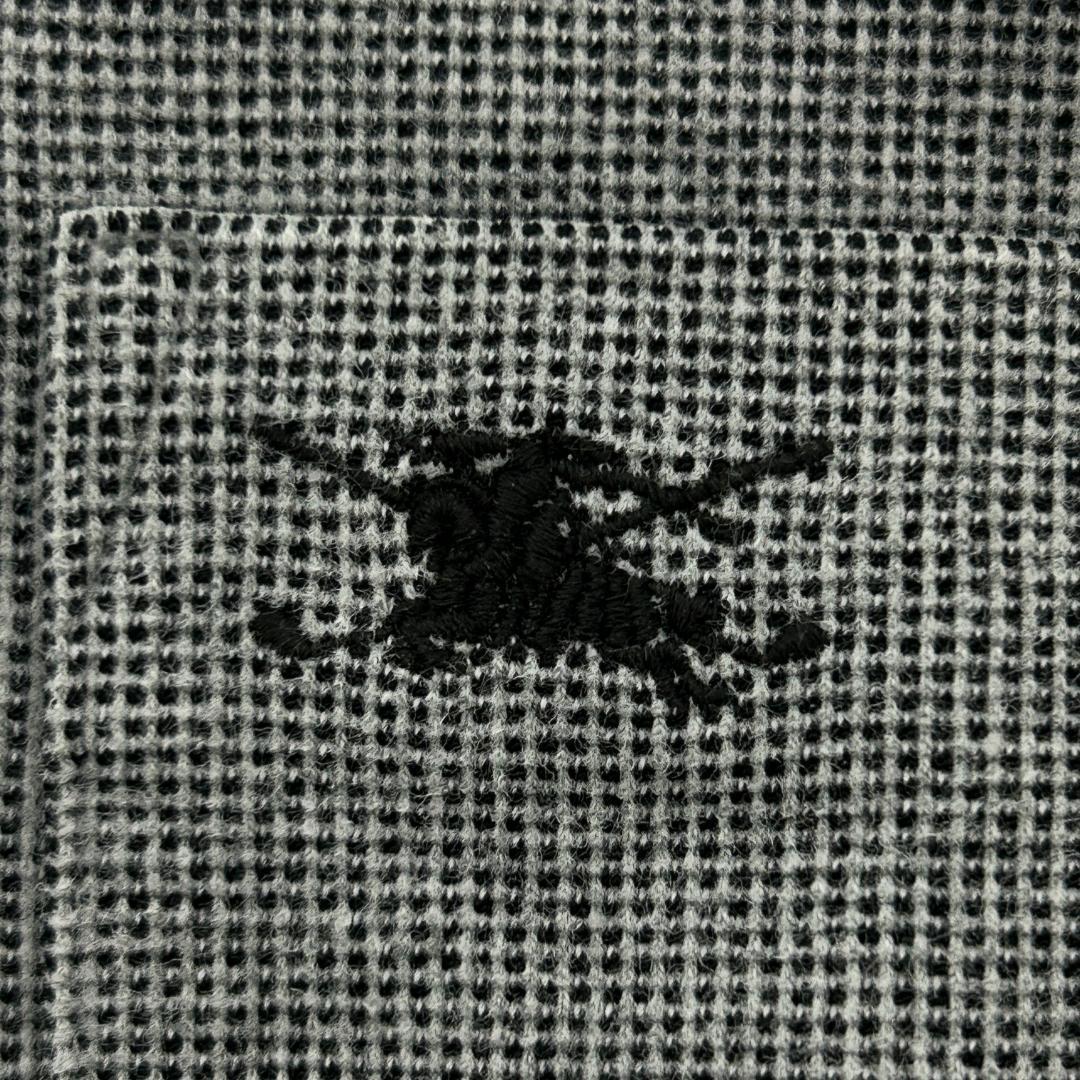 【BURBERRY GOLF 】グレー 長袖ポロシャツ M