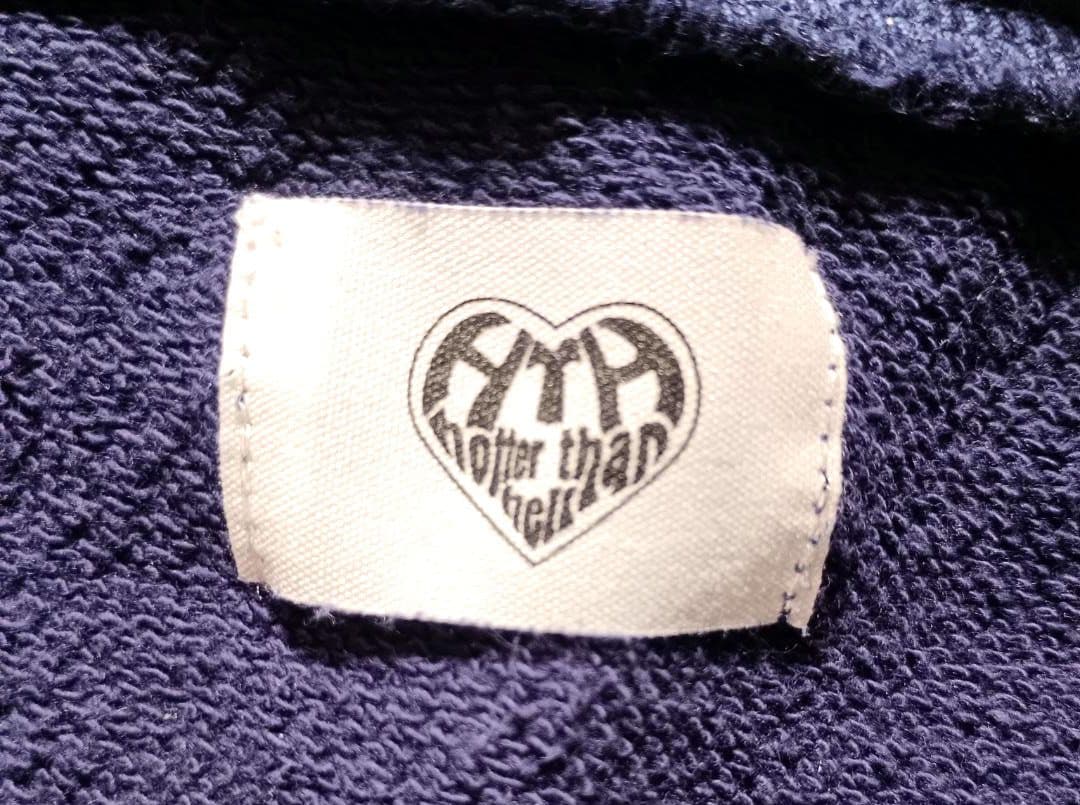 まみむめも HTH glitter logo hoodie NAV