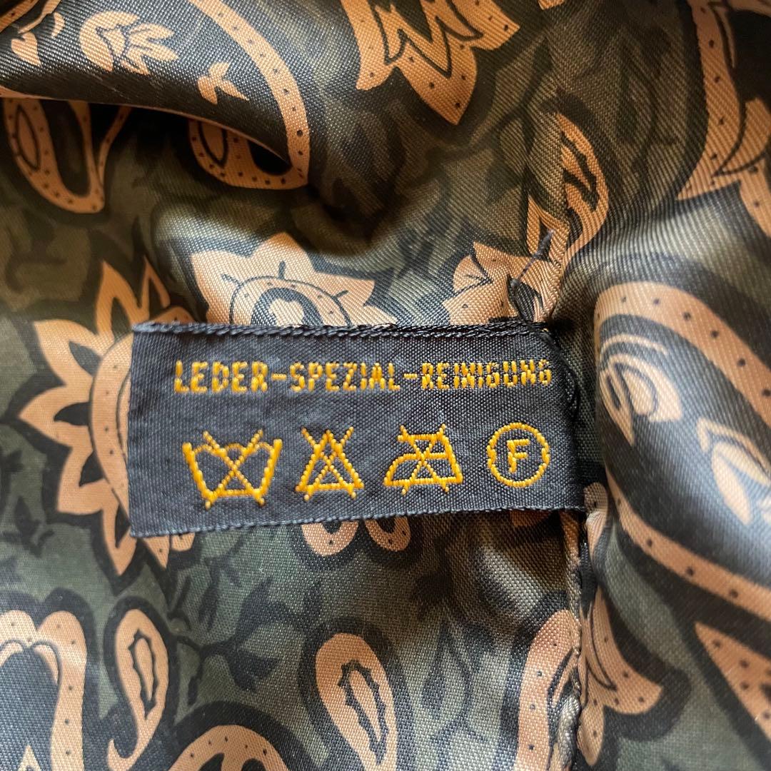 レザージャケット　黒　革ジャン　本革　牛革　ドイツ製　春レザー