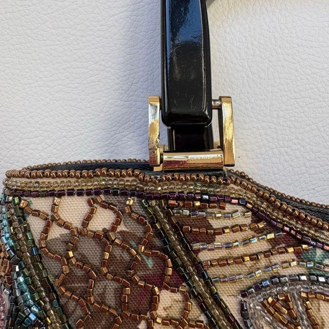 皇室御用達 Lumy ルミー ハシモト ビーズ フォーマル バッグ 花柄