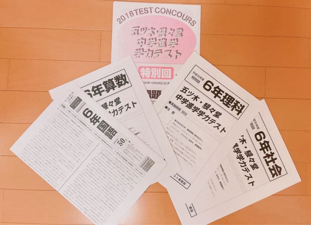 五木模試 五ツ木模試 駸々堂 五ツ木駸々堂模試 特別回 中学受験 小6 5年分