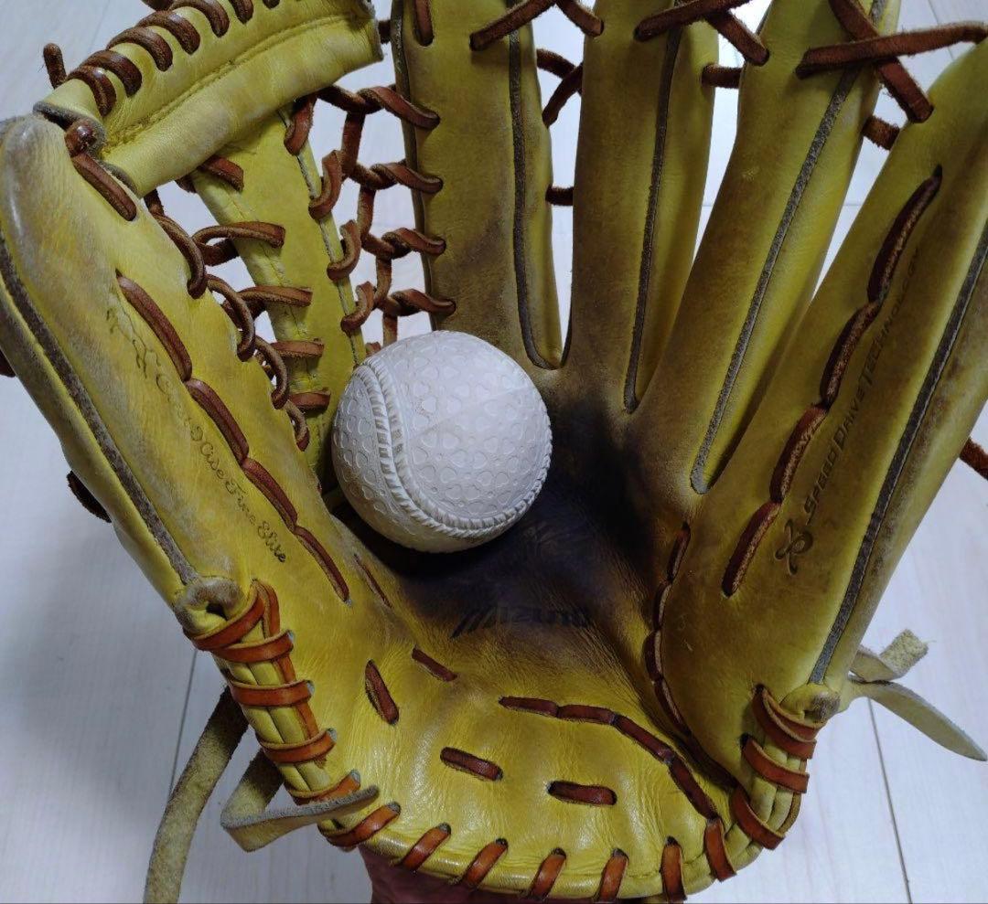 ミズノプロ 軟式グローブ イエロー